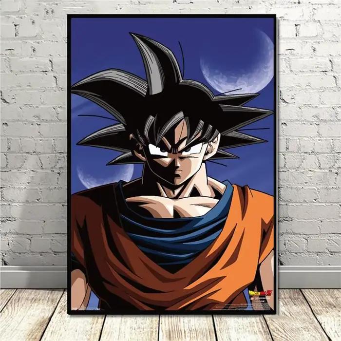 Toile de peinture classique de dessin animé Dragon Ball Z Saiyan Goku