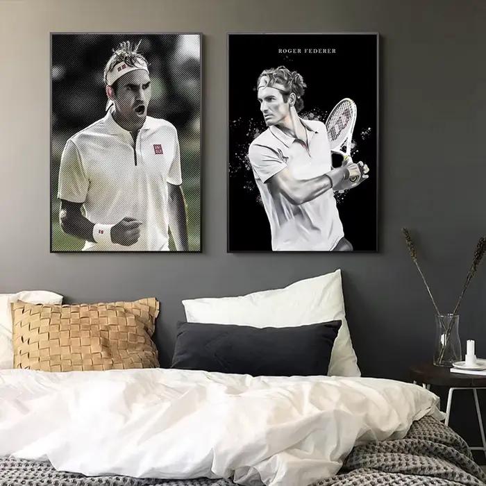 Affiche de tennis du monde pour décoration de chambre