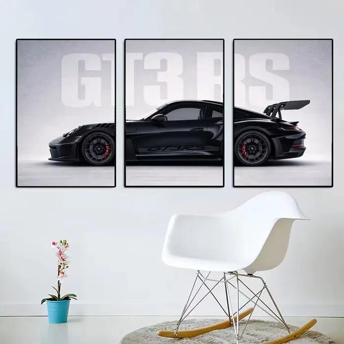 1PC Supercar G-GT3 RS Cool Car Poster Impression Murale Esthétique Moderne Décoration de Chambre Articles