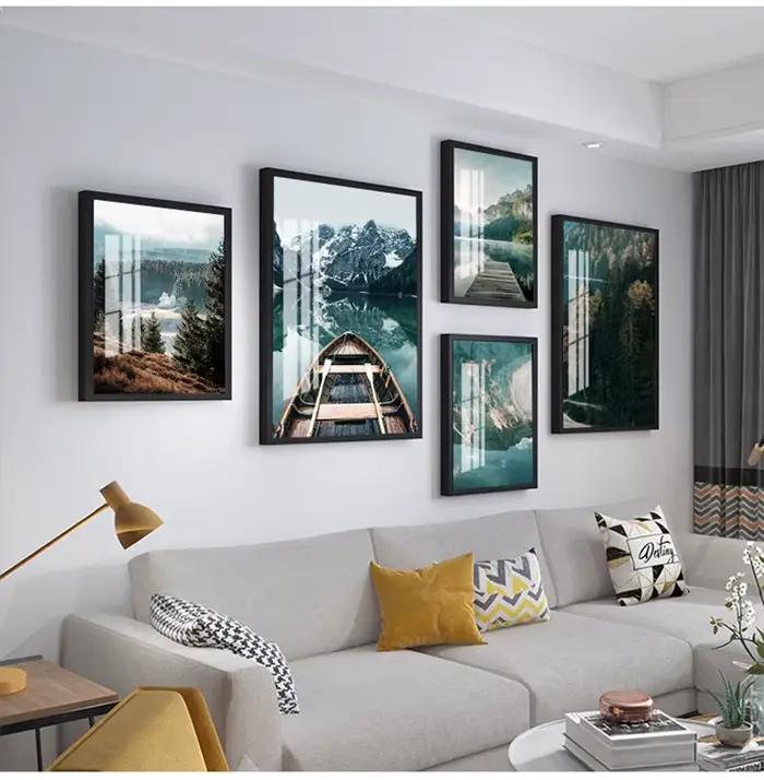 Affiche d'art mural de paysage naturel scandinave