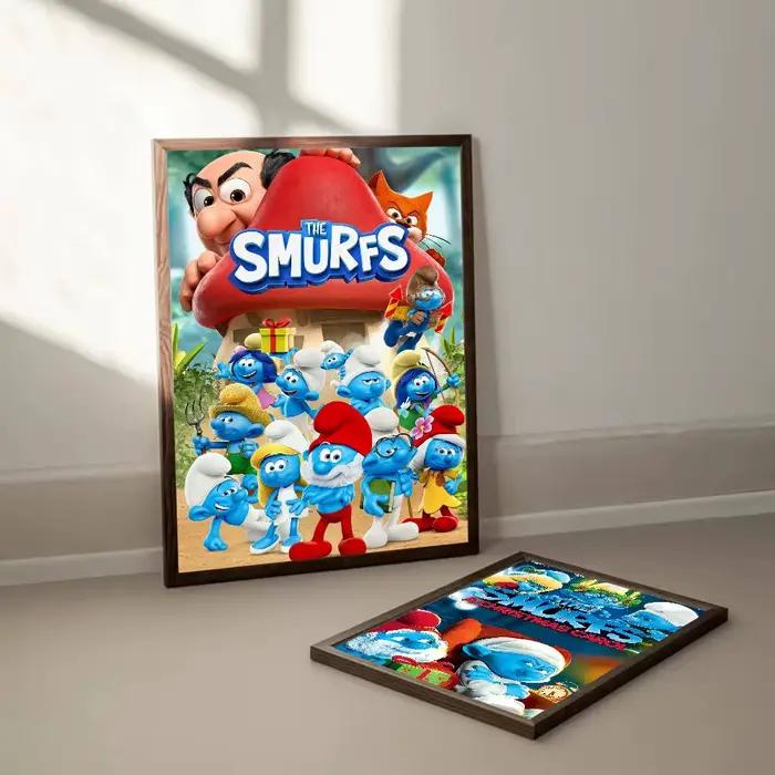Affiche imprimée de dessin animé s-murfs