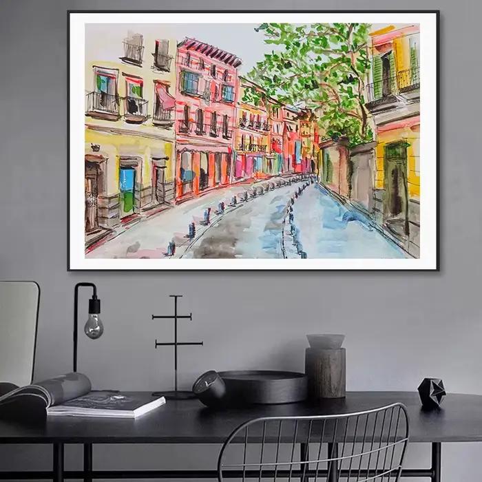 Affiches d'illustration modernes de Madrid