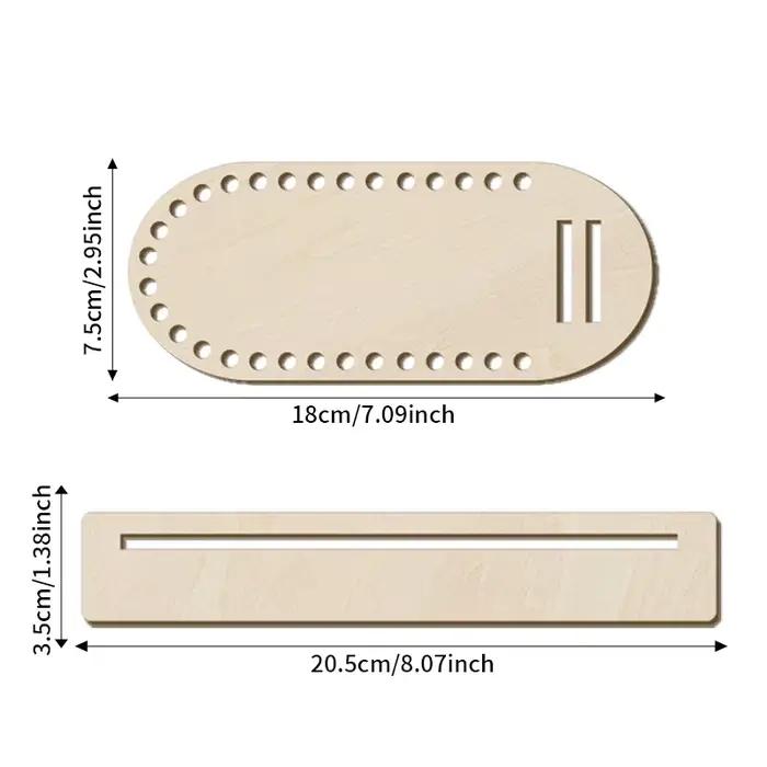 YOMDID 3 pièces cadre de panier en bois de qualité supérieure-formes ovales et rectangulaires robustes pour le crochet