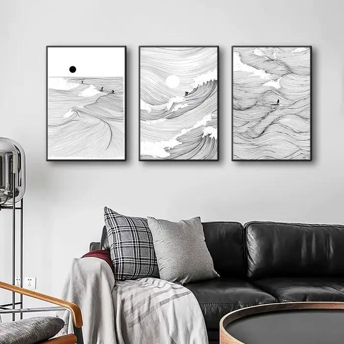 Whale Print Canvas Painting