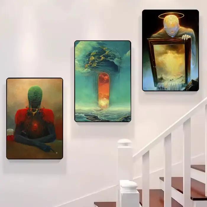 Zdzislaw Beksinski Art Fantasy rêve affiche HD art toile peinture maison salon chambre bar décoration esthétique