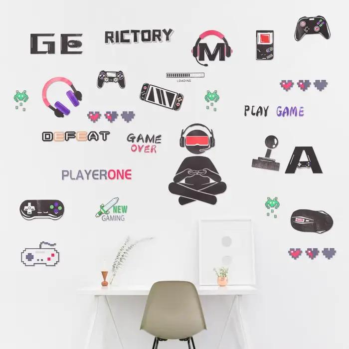 Autocollant mural en vinyle Gamer