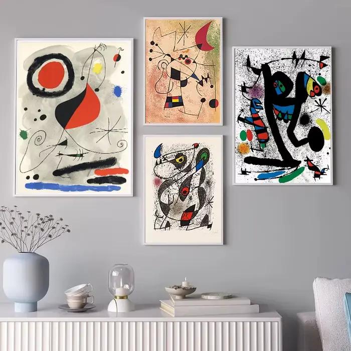 Affiche sur toile abstraite de la célèbre joane Miro