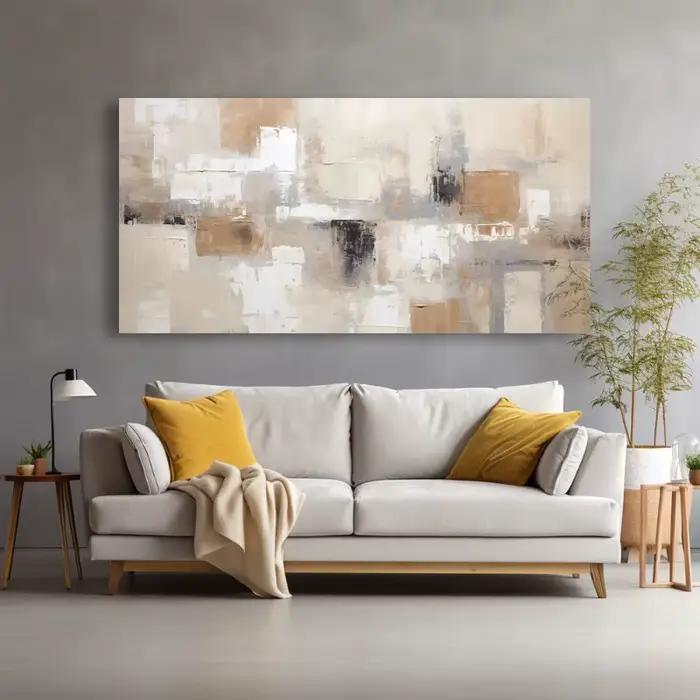 Grand Art mural sur toile abstrait moderne
