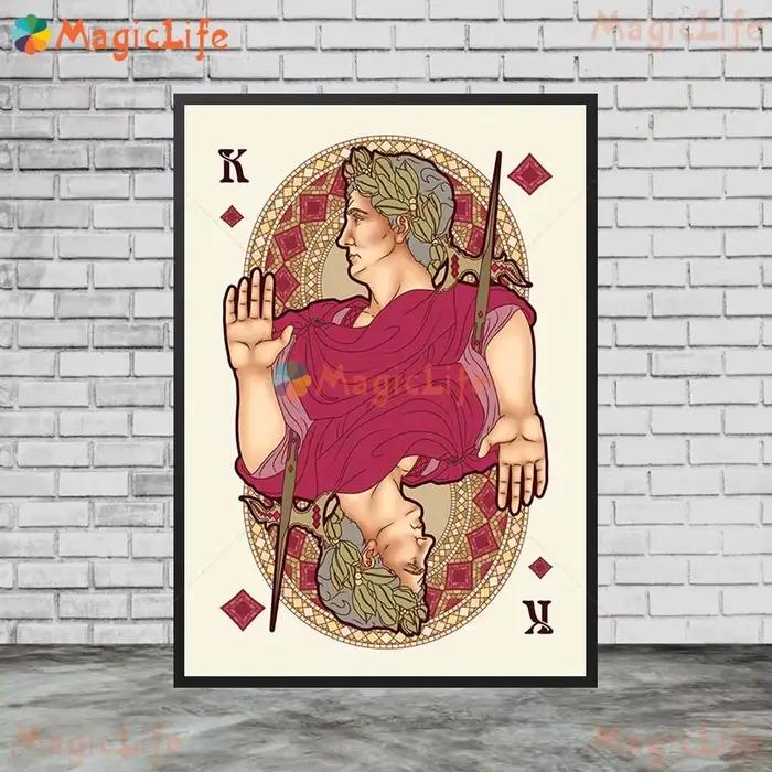 Reine roi nouvelles cartes à jouer Vintage Poker mur Art toile peinture décor à la maison photos murales pour salon affiches sans cadre