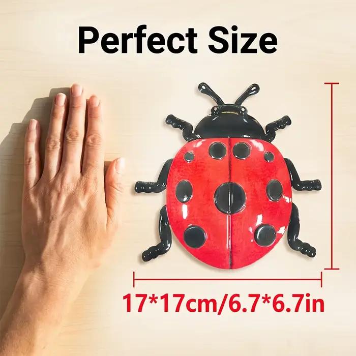 Charmante décoration murale en fer forgé en forme de coccinelle