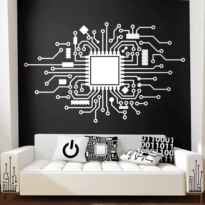 Autocollant mural pour ordinateur