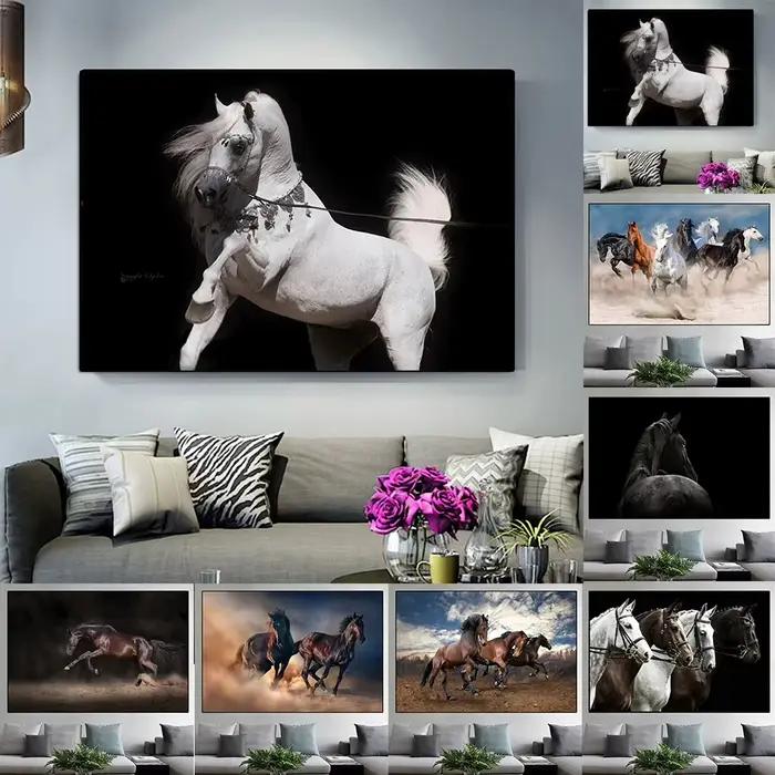 Belle peinture sur toile de cheval arabe