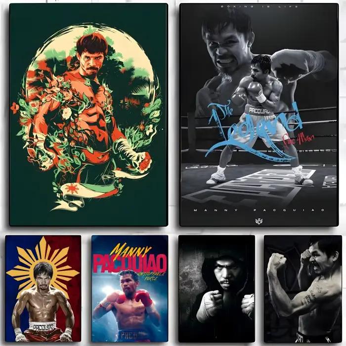 Affiche murale de boxe M-Manny P-Pacquiao