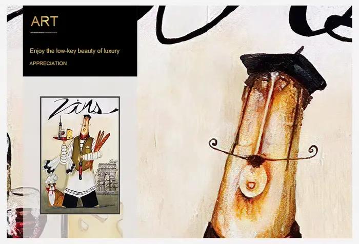 Tableau mural de cuisine imprimé sans cadre
