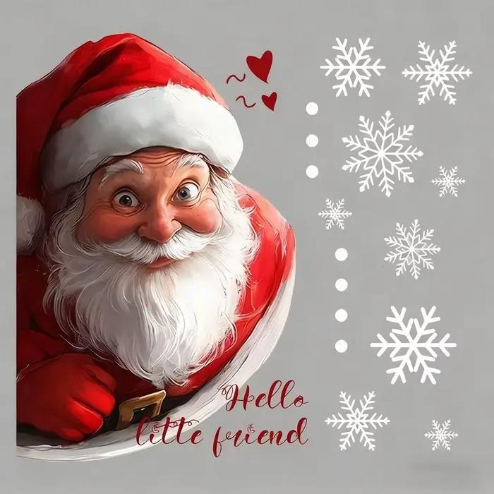 Autocollant de fenêtre simulé du père noël