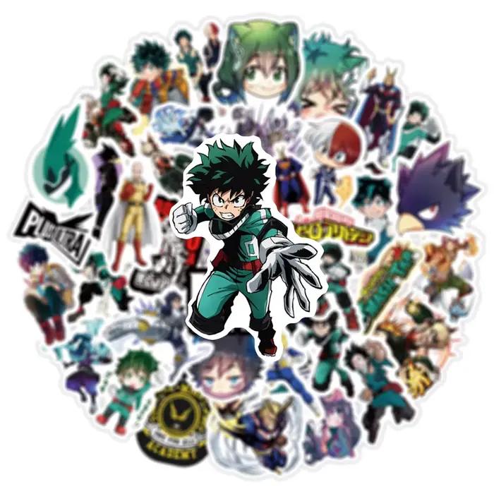 50 autocollants de dessins animés My Hero Academia