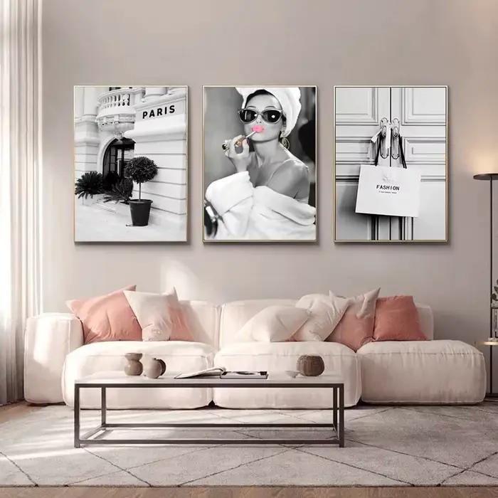 Peinture sur toile de luxe avec citations de super voiture et coco pour femme