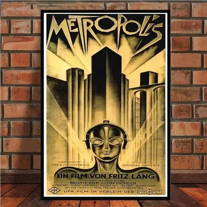 Toile d'art mural de film Metropolis Vintage des années 80