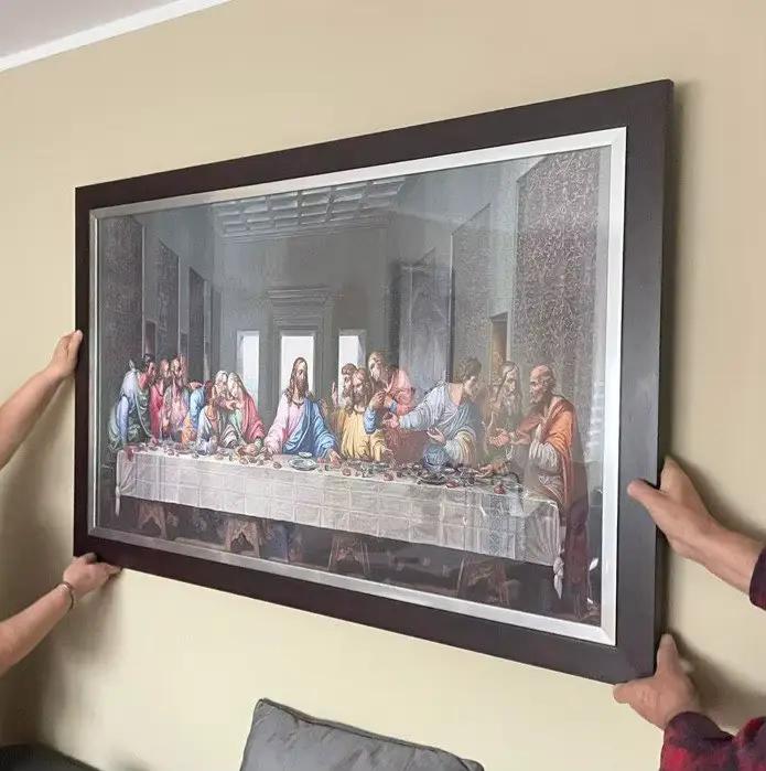 Affiches de la dernière souper de Leonardo Da Vinci et peinture sur toile d'art mural imprimée