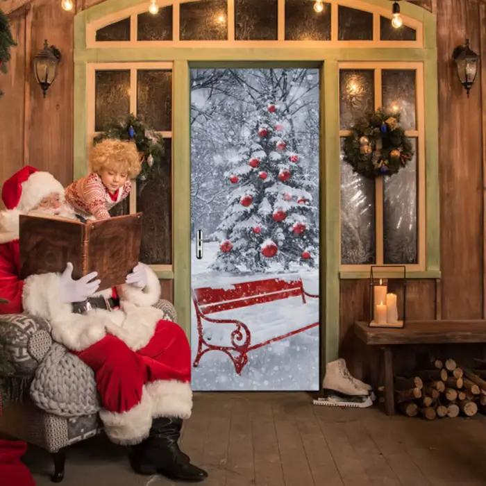 Autocollant mural de décoration de noël en PVC