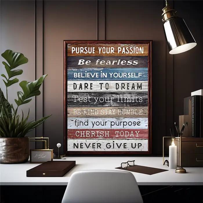 Affiche d'art mural abstraite inspirante pour chambre à coucher