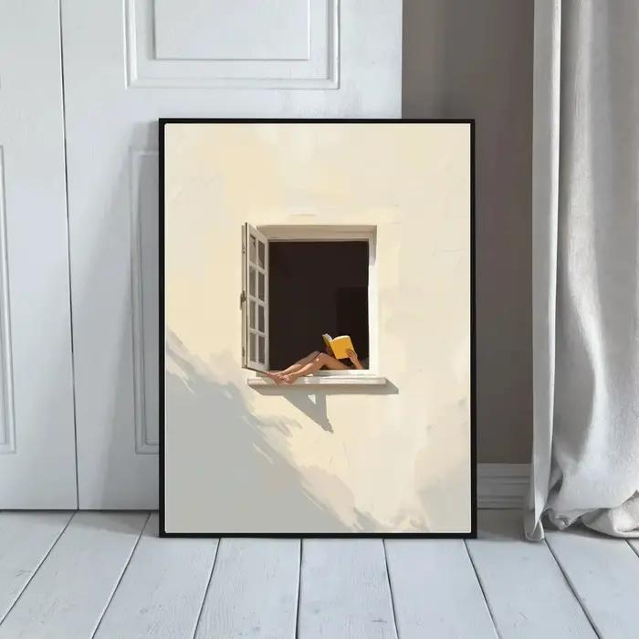 Affiche murale minimaliste fenêtre