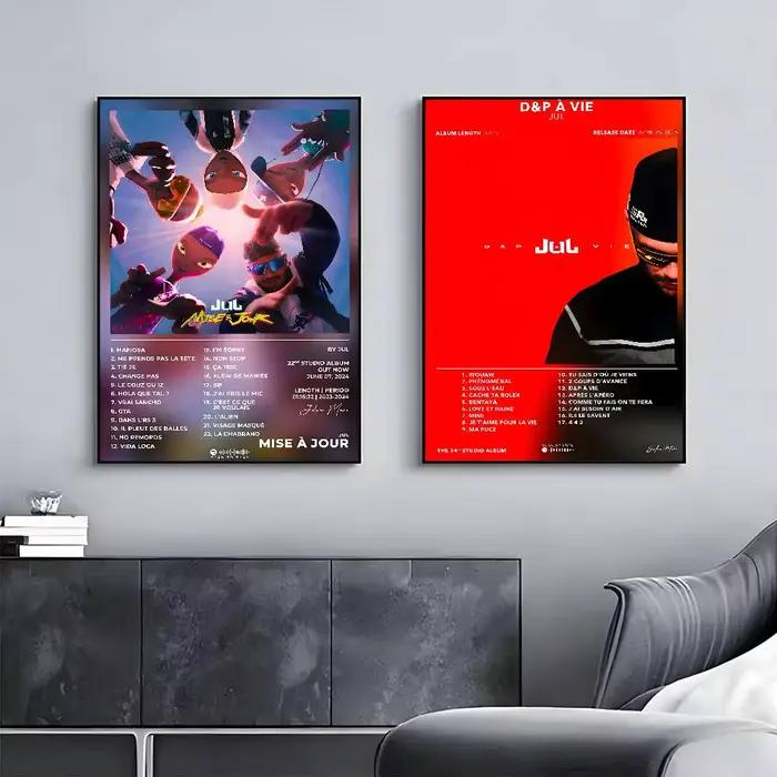 Rappeur j-jul D & P A Vie affiche galerie imprime auto-adhésif décor à la maison décoration Stickers muraux salon autocollant