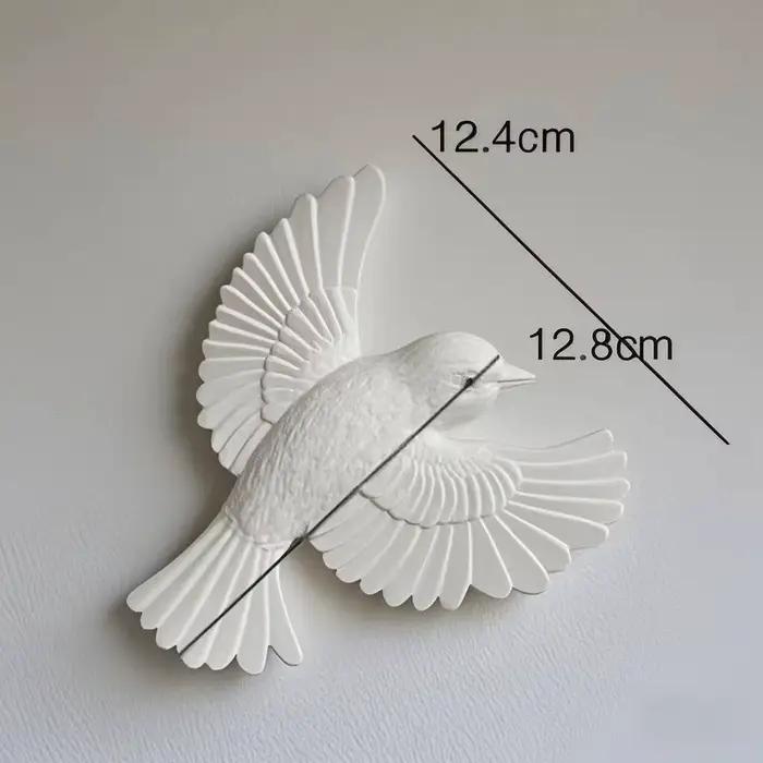 Décoration murale européenne en relief avec oiseaux