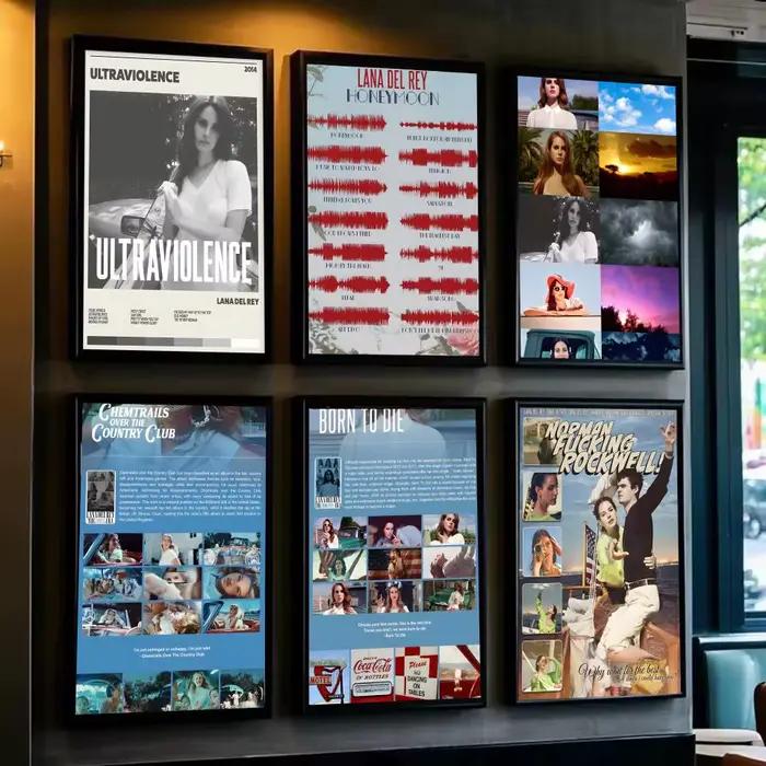 Lana Del Rey – affiche d'album de musique chaude