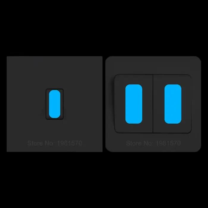 Étiquette de bouton de commutation rectangulaire