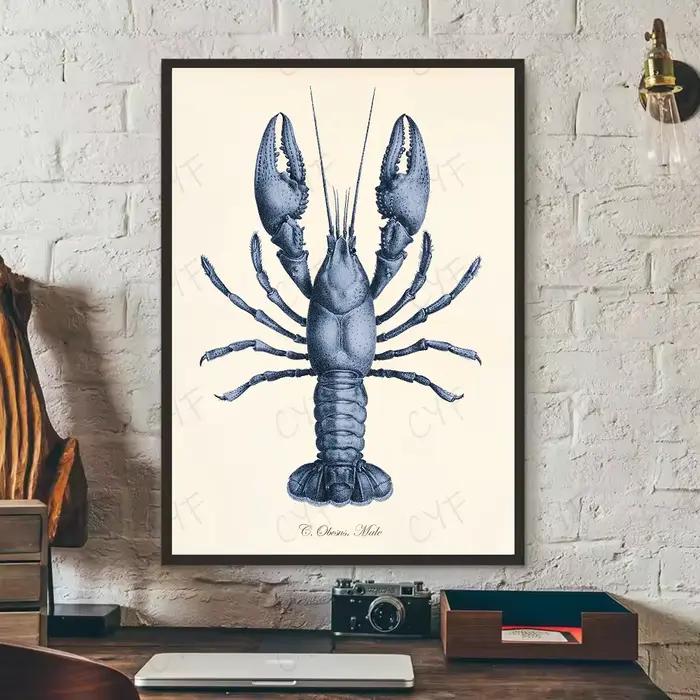 Affiche de creature de mer bleue