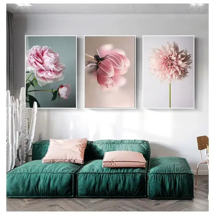 Imprimés d'art mural modulaires de fleurs
