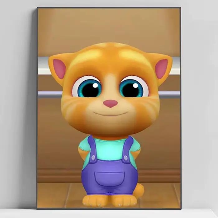 Affiche décorative avec le roi Tom et ses amis pour chambre de bébé