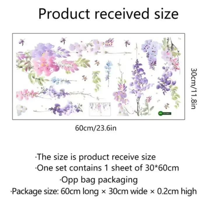 Autocollants muraux floraux plantes à fleurs