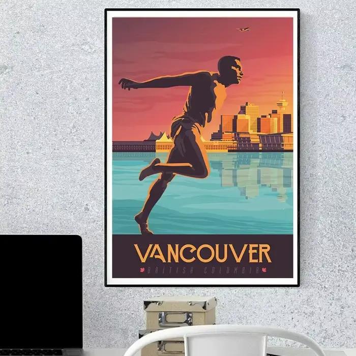 Affiche de voyage en ville du Canada