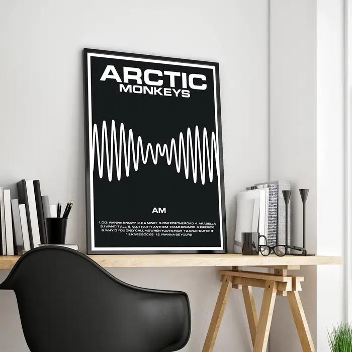 Affiche de musique de voiture de singe arctique des années 80