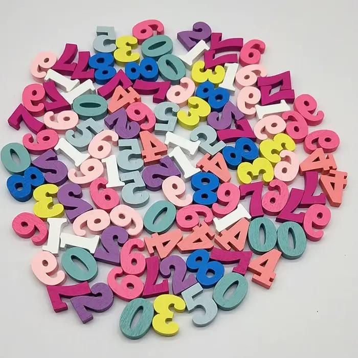 Alphabet mixte en bois, lettres de décoration pour la maison, chiffres DIY