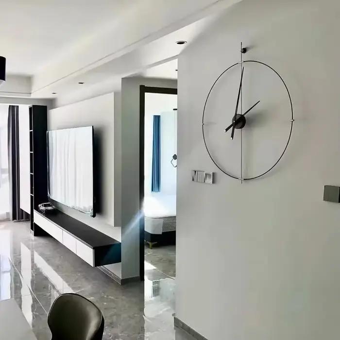 Grande horloge murale silencieuse 3D