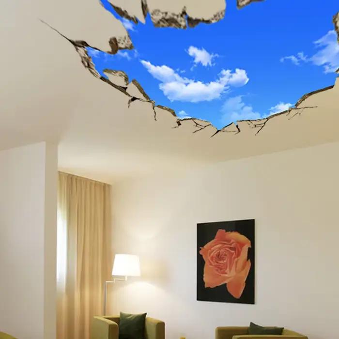 Nouvel autocollant mural décoratif PVC 50*70CM Ciel Bleu pour plafond