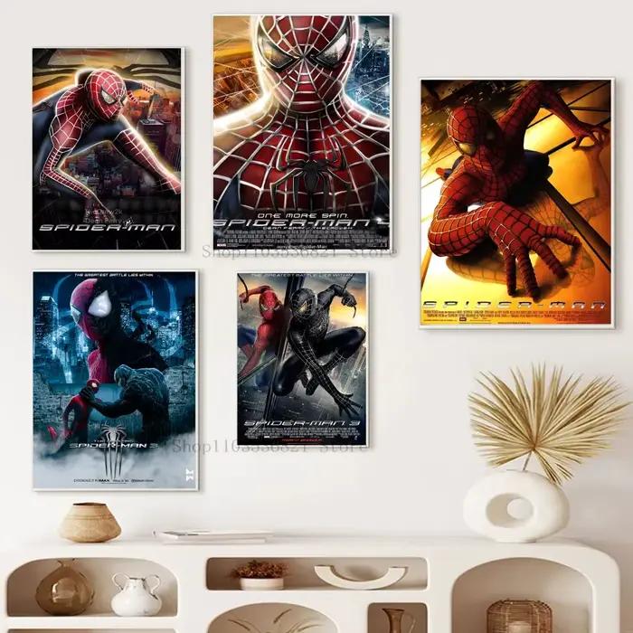 Avengers M-Marvel Spider-Man affiche de film autocollants salon chambre entrée café mur Art décoration peinture