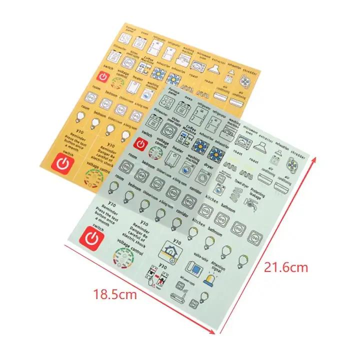 Offre Spéciale – Lot de 2/5 feuilles d'autocollants décoratifs étanches pour panneaux de disjoncteurs électriques (version anglaise)