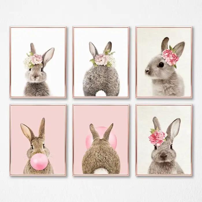 Décor de chambre de fille lapin
