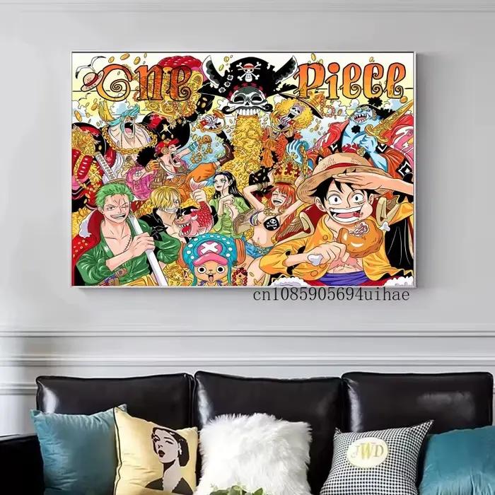 Affiche de personnage de dessin animé Luffy classique