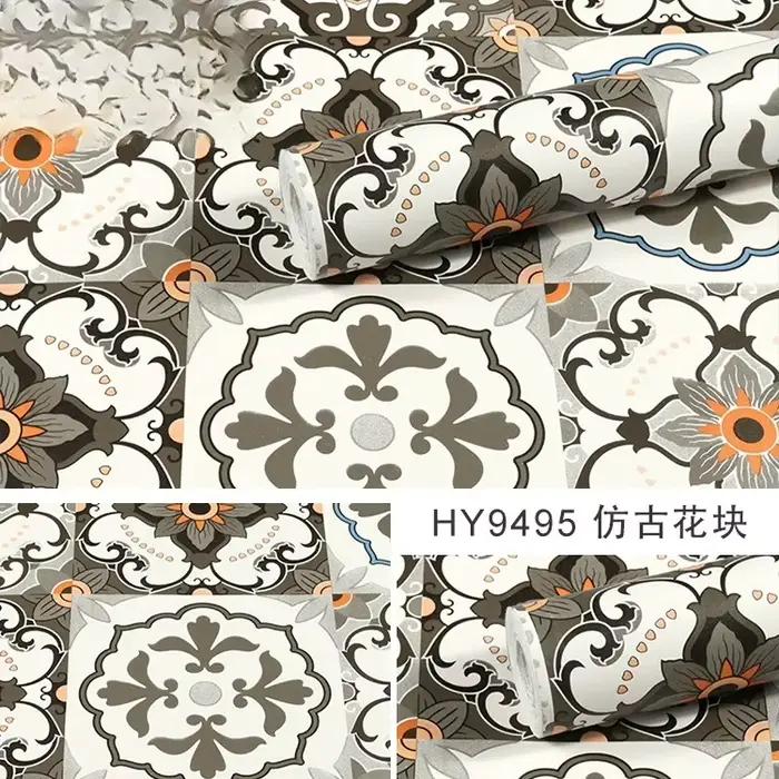 Papier peint autocollant Vintage à grand motif