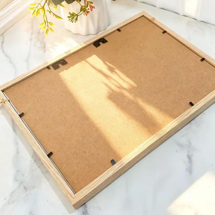 Cadre photo en bois avec 3 pinces