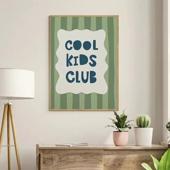 Affiche de peinture sur toile de dessin animé moderne pour enfants