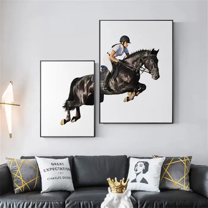 Cavalier équestre de course de chevaux