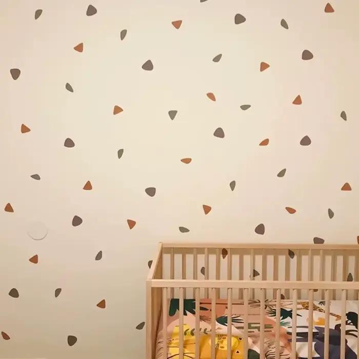 Autocollant mural triangles pour chambre de bébé fille et garçon