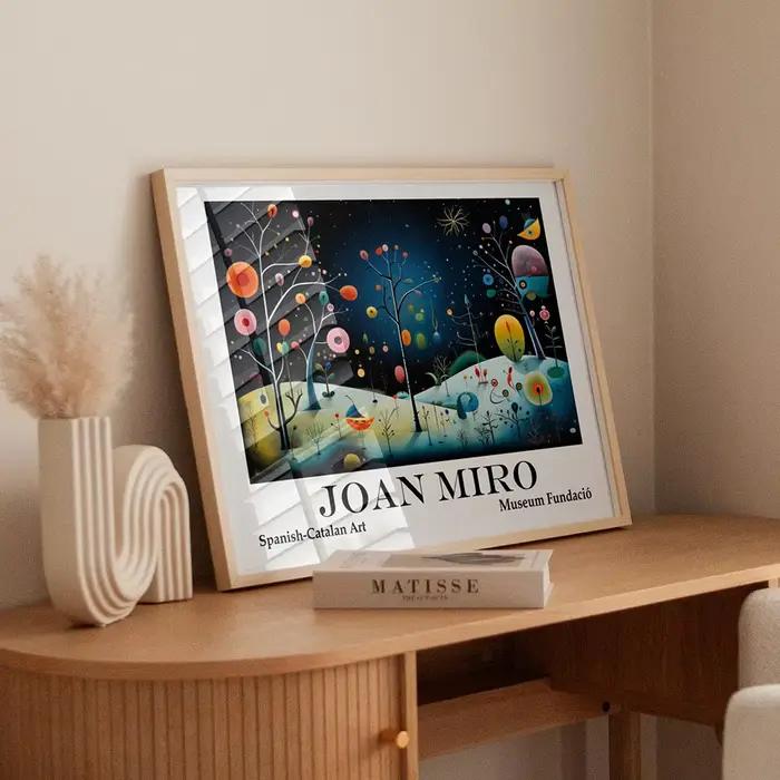 Affiches vintage d'art abstrait Joan Miro