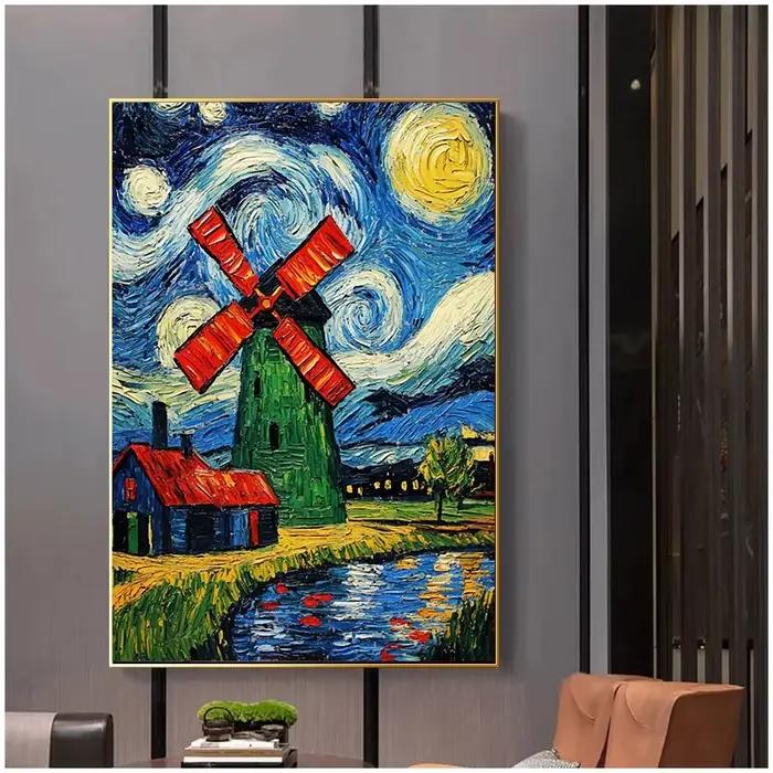 Affiche de paysage abstraite Van Gogh